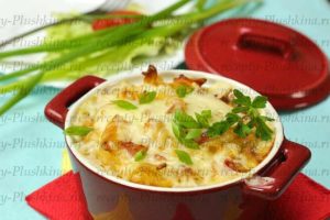 запеканка из макарон с колбасой и сыром в духовке