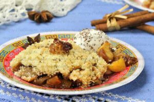 крамбл с яблоками