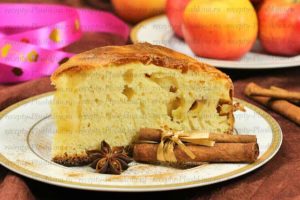 пирог с яблоками на кефире