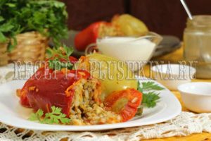 фаршированный перец с мясом и рисом