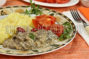 куриная печень в сметане