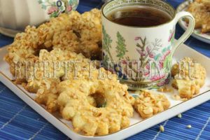 песочные кольца с орехами рецепт