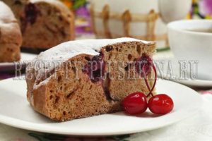 пирог с замороженной вишней рецепт