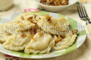 постные вареники с картошкой и грибами рецепт