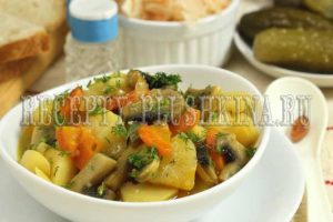 тушеная картошка с грибами рецепт