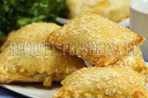 слойки с ветчиной и сыром