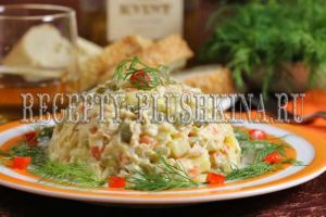 салат оливье с курицей классический рецепт